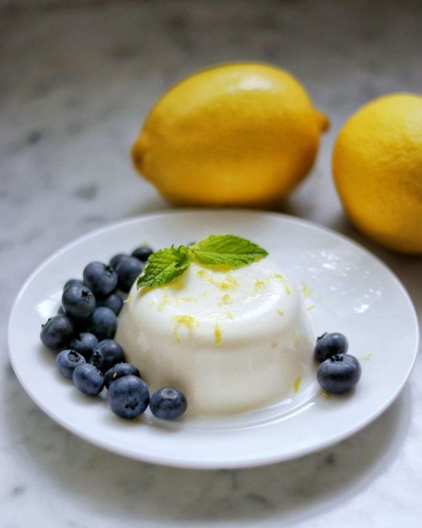 Blueberry Lemon Panna Cotta