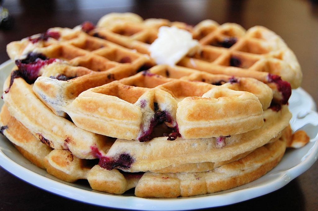 Blueberry Lemon Ricotta Waffles
