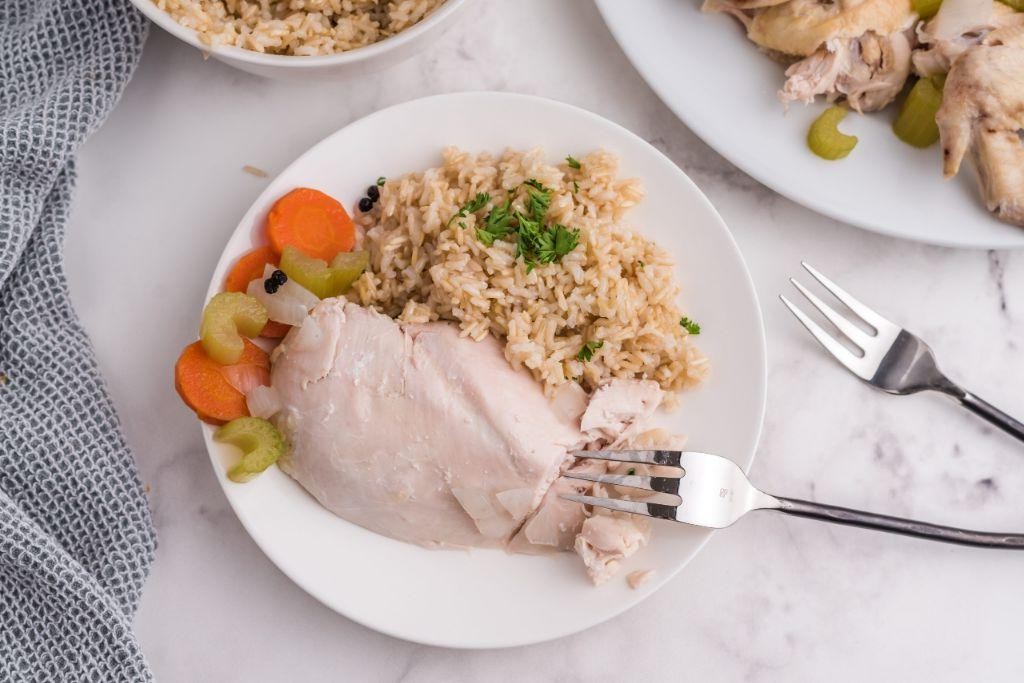 Boiled Chicken with White Rice