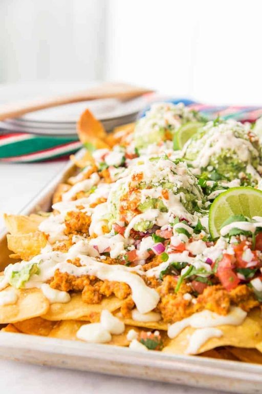 Breakfast Nachos with Scrambled Eggs and Chorizo