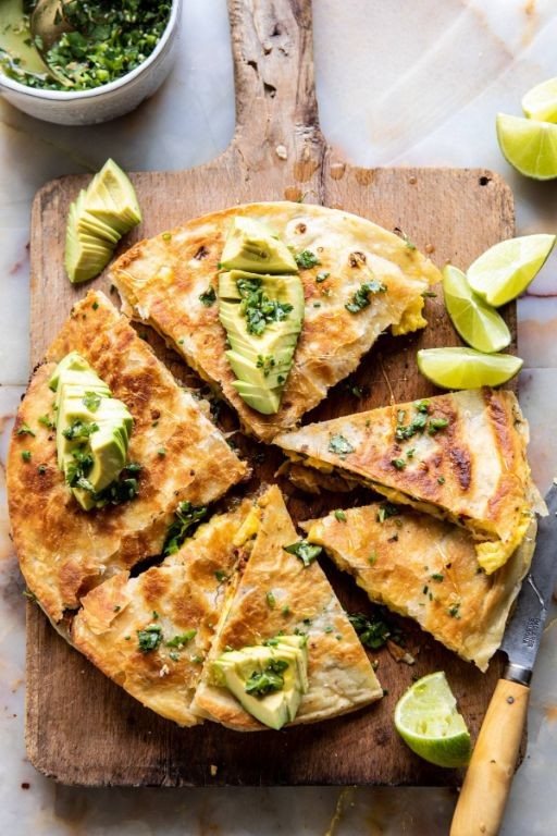 Breakfast Quesadillas with Salsa