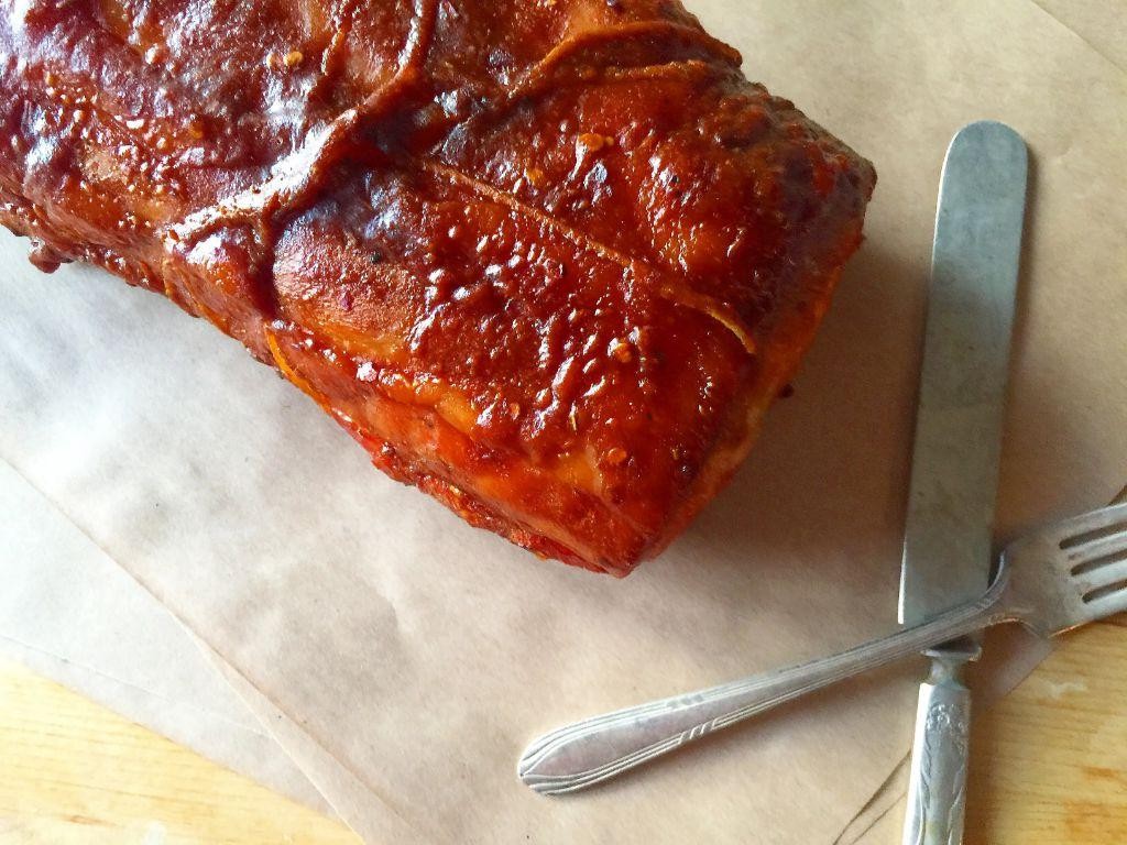 Brown Sugar and Mustard Smoked Pork Loin