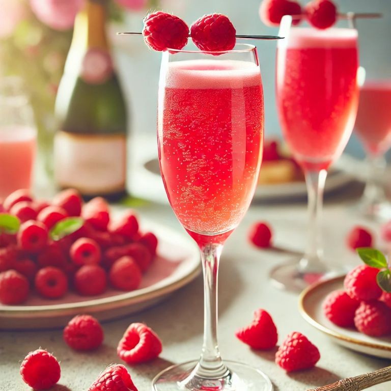 Bubbly Raspberry Vodka Bellini
