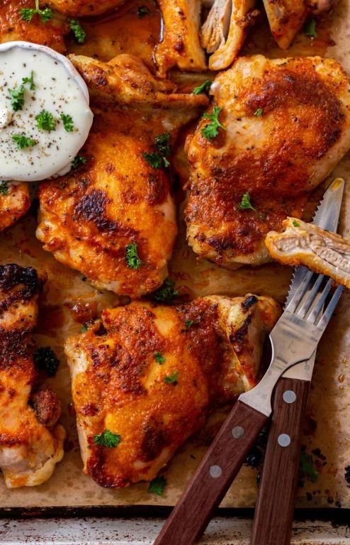 Buffalo Style Chicken Thighs and Legs