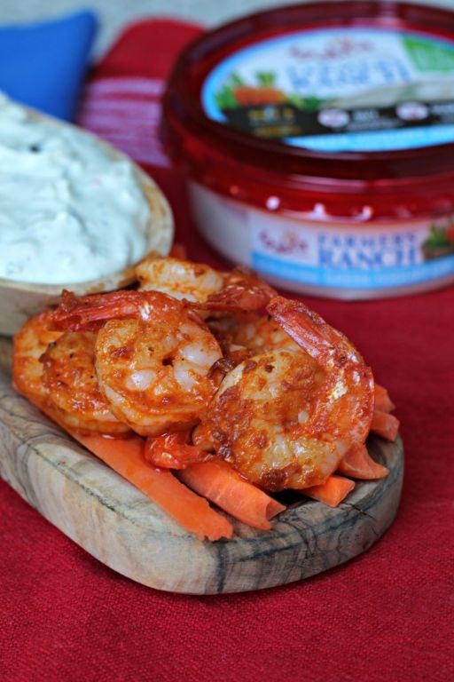 Buffalo-Style Batter Shrimp with Blue Cheese Dip