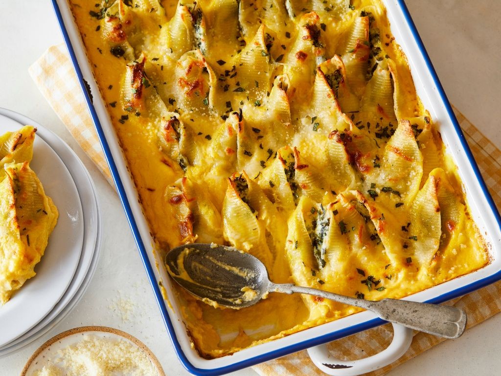 Butternut Squash and Spinach Stuffed Shells