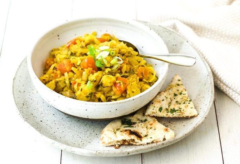 Cabbage and Potato Curry with Turmeric