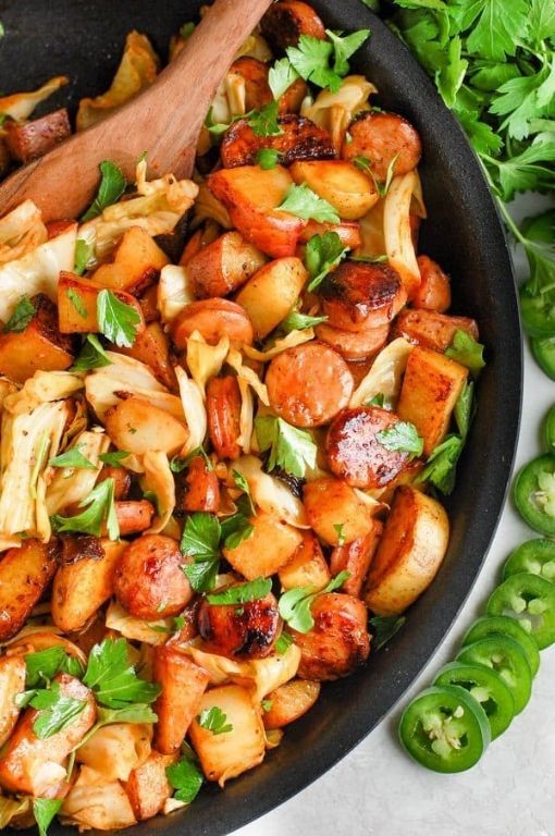 Cabbage and Potato Stir-Fry with Soy Sauce