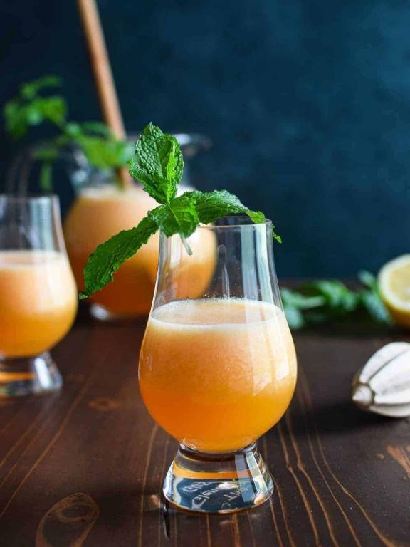 Cantaloupe Lime Agua Fresca with Tequila