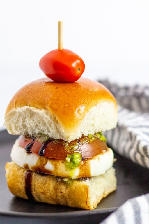 Caprese Sliders with Balsamic Glaze