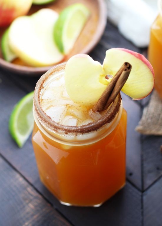 Caramel Apple Margarita with Cinnamon Stick