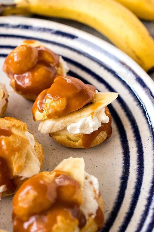Caramelized Banana Cream Puffs