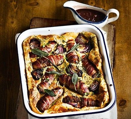 Caramelized Onion and Balsamic Toad in the Hole