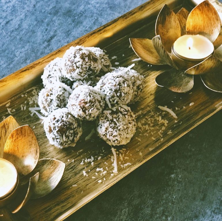 Cardamom Infused Coconut Laddu