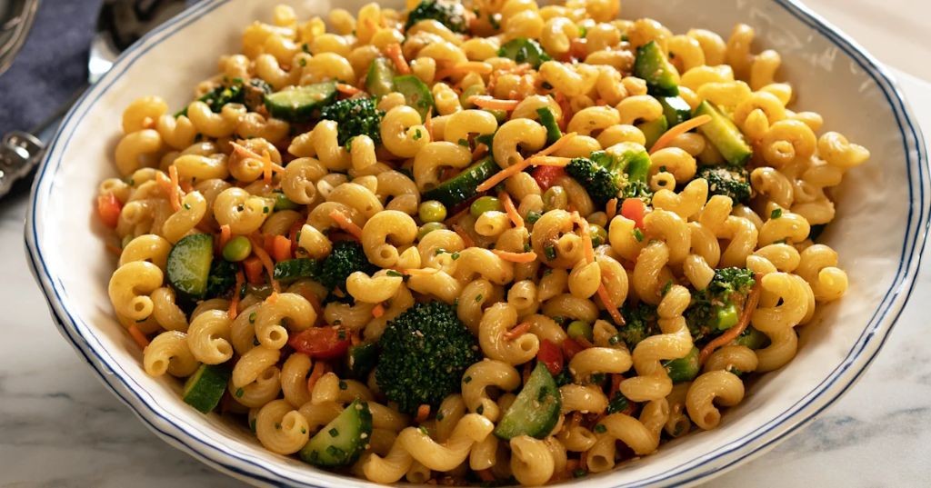 Carrot Ginger Miso Pasta Salad