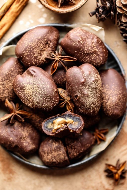 Chai-Spiced Stuffed Dates with Almonds