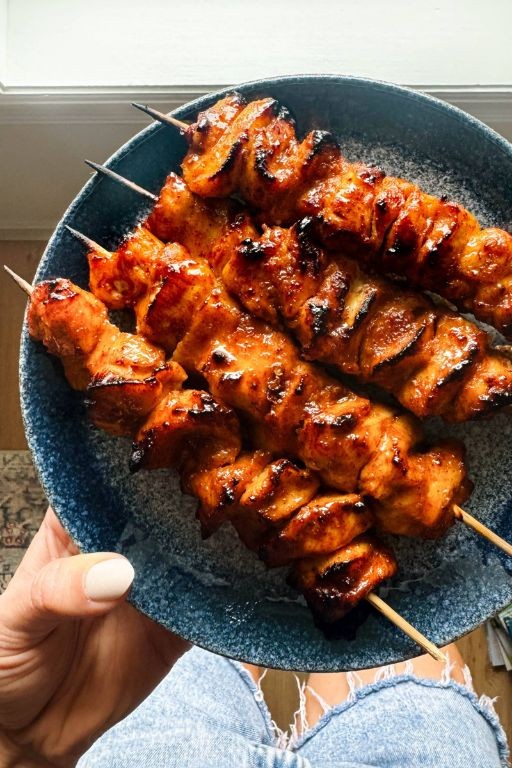Chamoy-Marinated Chicken Skewers
