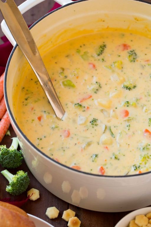 Cheddar and Broccoli Potato Soup