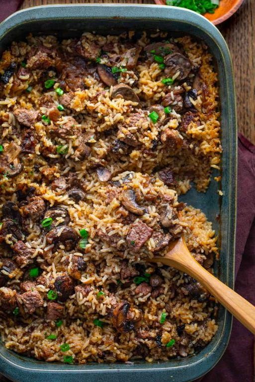 Cheesy Baked Cube Steak Casserole