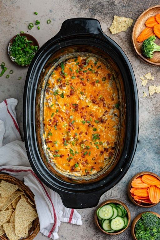 Cheesy Crockpot Ranch Chicken Dip
