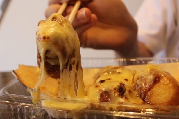 Cheesy Takoyaki with Mozzarella