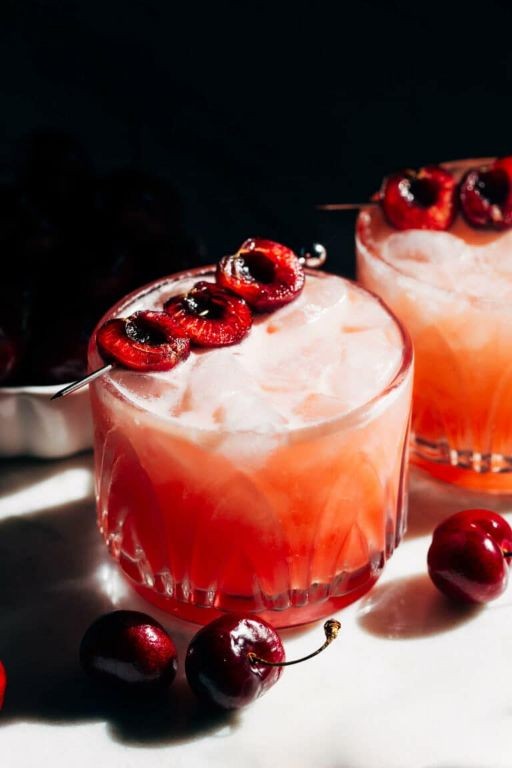 Cherry Almond Margarita with Nutmeg