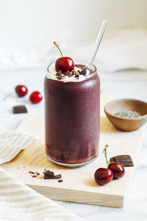 Cherry Chocolate Protein Shake