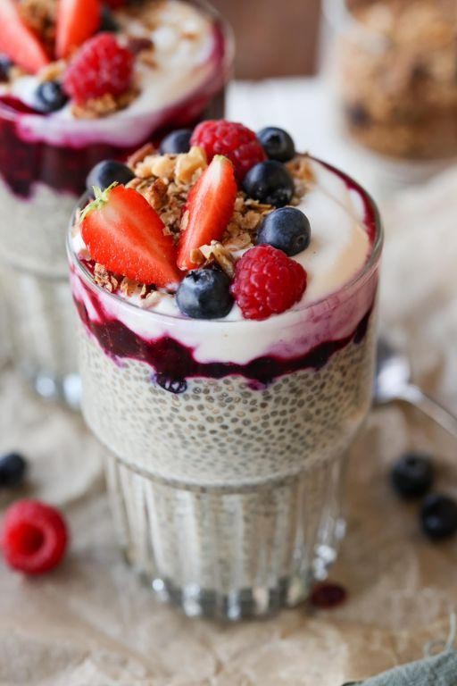 Chia Seed Pudding with Fresh Berries