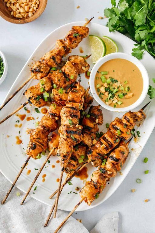 Chicken Satay with Peanut Sauce