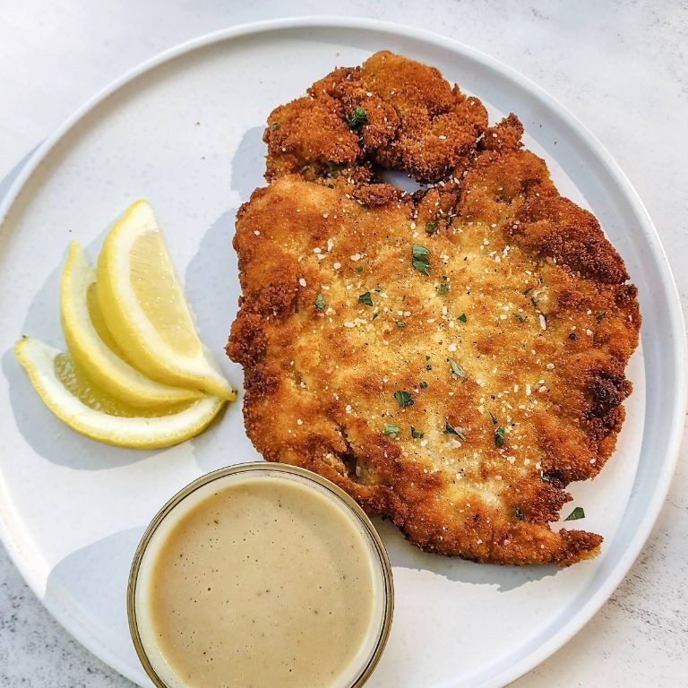 Chicken Schnitzel with Lemon Butter Sauce
