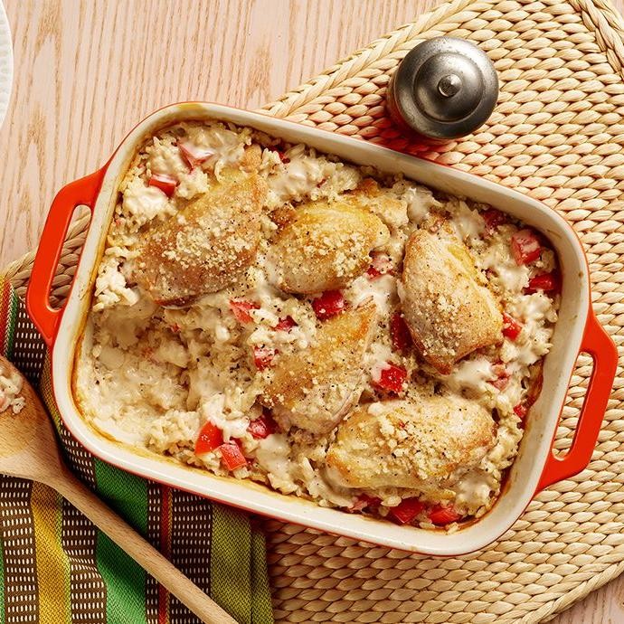 Chicken and Ragu Alfredo Bake