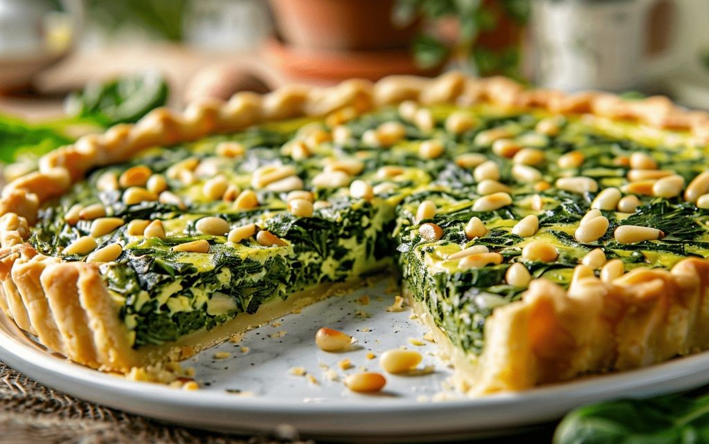 Chickpea Flour Quiche with Spinach