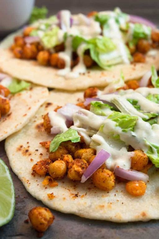 Chickpea Flour Tacos with Spiced Filling