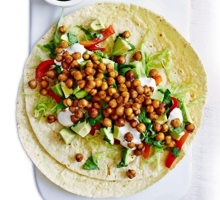 Chickpea and Avocado Wrap