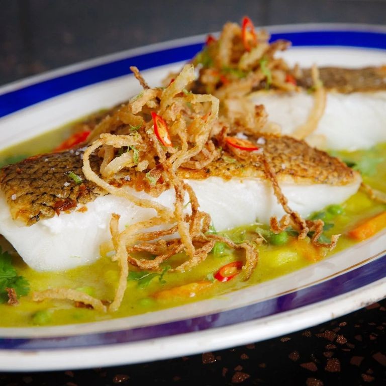 Chilean Sea Bass with Coconut Curry Sauce