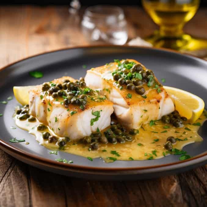 Chilean Sea Bass with Lemon Caper Sauce