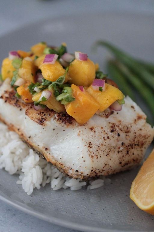 Chilean Sea Bass with Mango Salsa