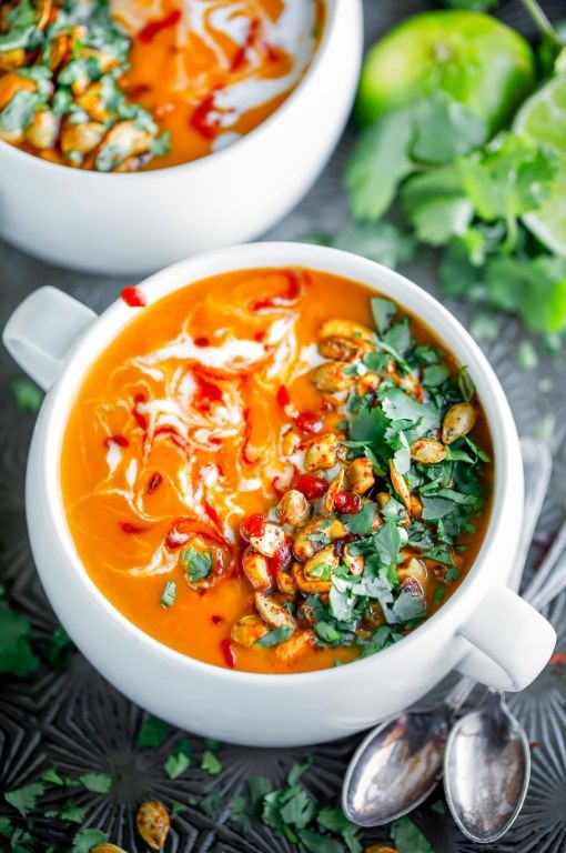 Chili Lime Butternut Squash Soup