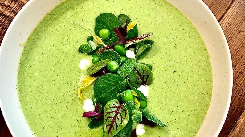 Chilled Pea and Mint Soup