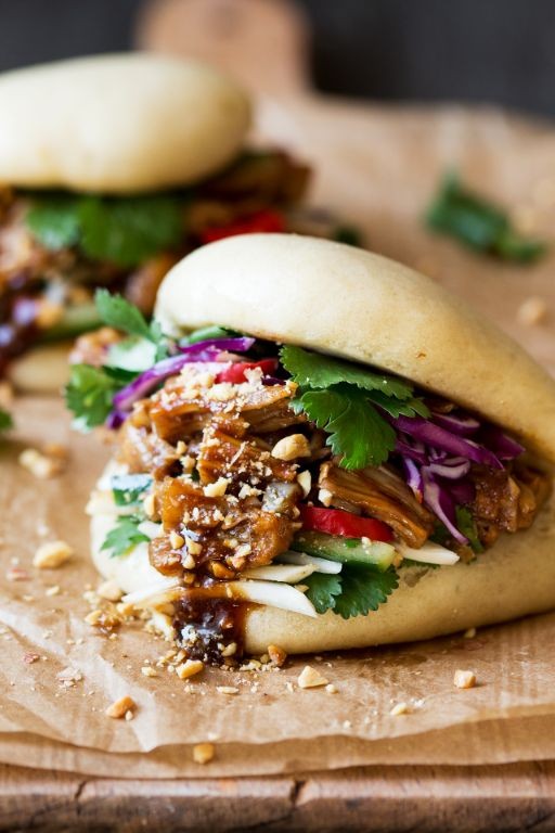 Chinese Steamed Buns with BBQ Jackfruit