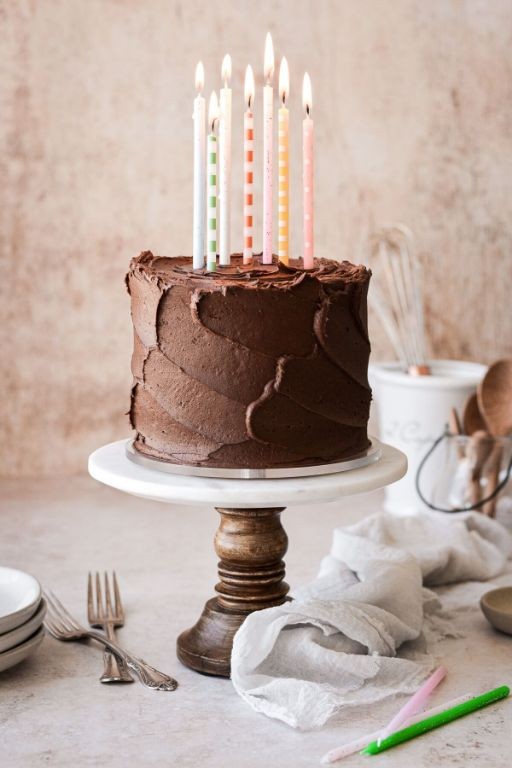 Chocolate Birthday Cake with Buttercream Frosting