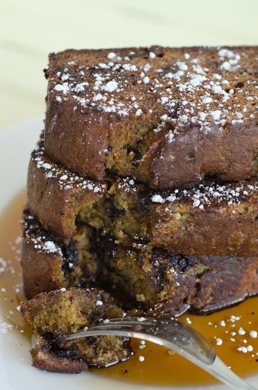 Chocolate Chip Banana Bread French Toast