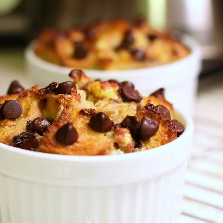 Chocolate Chip Banana Bread Pudding