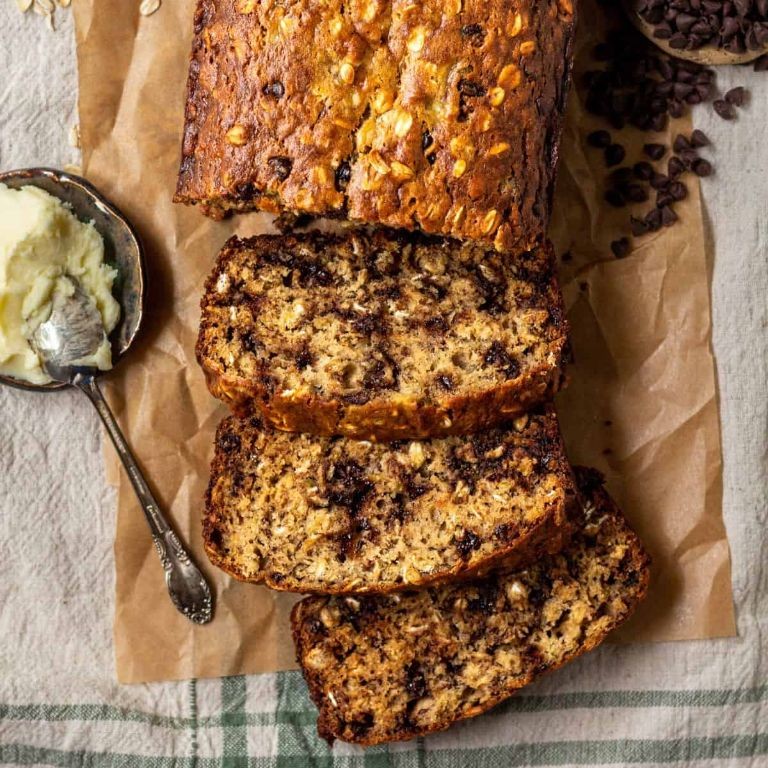 Chocolate Chip Banana Bread with Oats