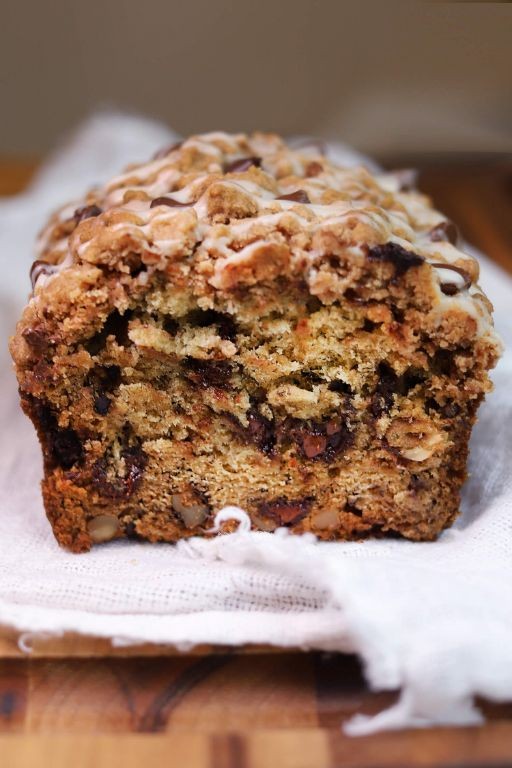 Chocolate Chip Banana Bread with Walnuts
