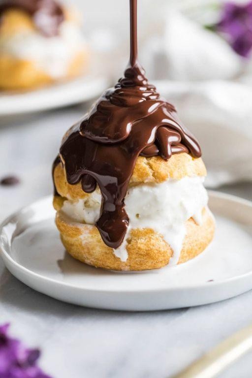 Chocolate Ganache-Filled Profiteroles