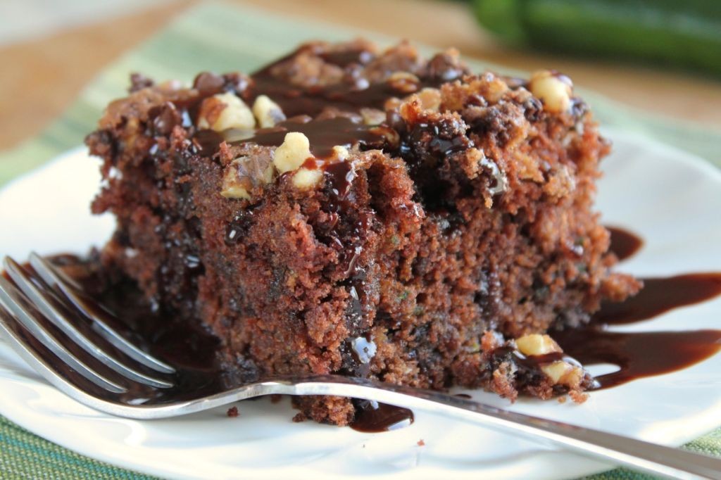Chocolate Zucchini Cake with Walnuts