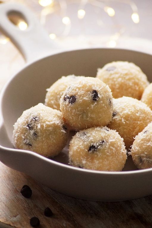Chocolate-Dipped Coconut Laddu