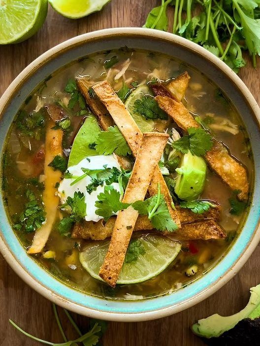 Cilantro Lime Chicken Tortilla Soup