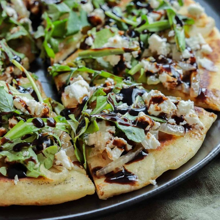 Clams Casino Flatbread with Arugula and Balsamic